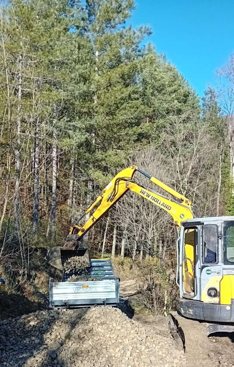 Terra armata con pali di castagno Dicomano